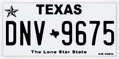 TX license plate DNV9675