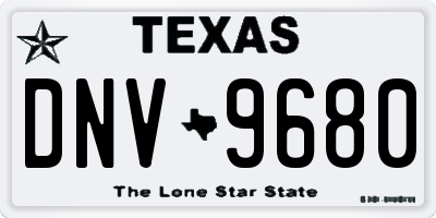 TX license plate DNV9680