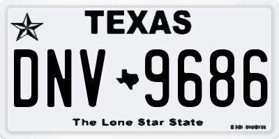 TX license plate DNV9686