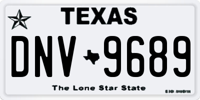 TX license plate DNV9689