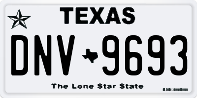 TX license plate DNV9693