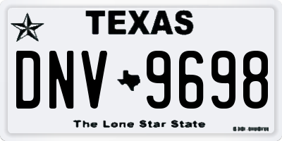 TX license plate DNV9698