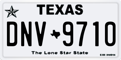 TX license plate DNV9710