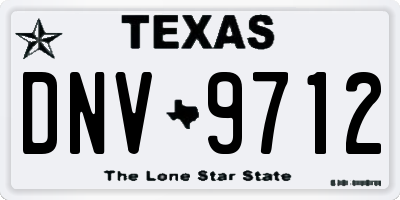 TX license plate DNV9712