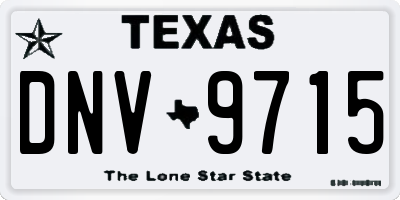 TX license plate DNV9715