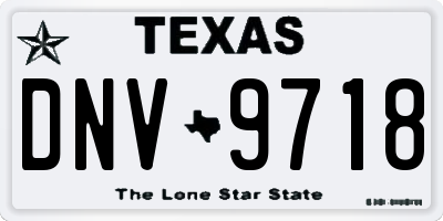 TX license plate DNV9718