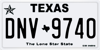 TX license plate DNV9740