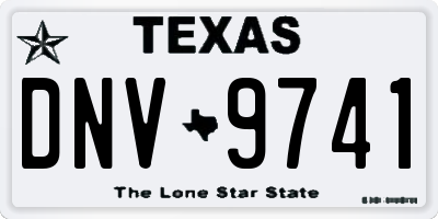 TX license plate DNV9741