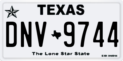 TX license plate DNV9744