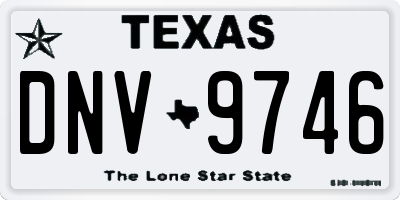TX license plate DNV9746