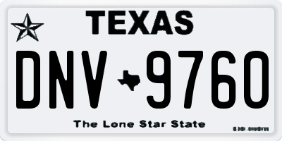 TX license plate DNV9760
