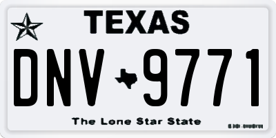 TX license plate DNV9771