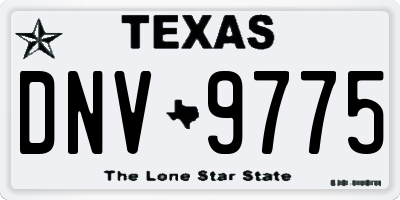 TX license plate DNV9775