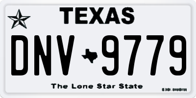 TX license plate DNV9779