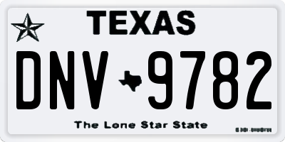 TX license plate DNV9782
