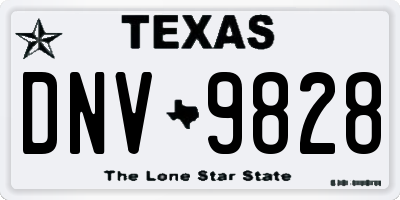 TX license plate DNV9828