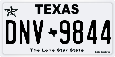 TX license plate DNV9844