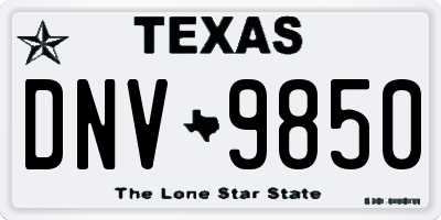 TX license plate DNV9850