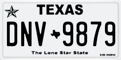 TX license plate DNV9879