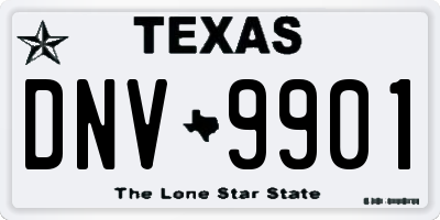 TX license plate DNV9901