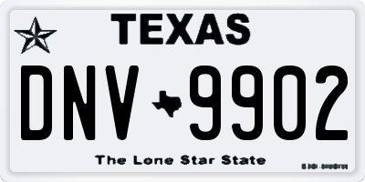 TX license plate DNV9902