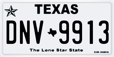 TX license plate DNV9913