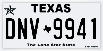 TX license plate DNV9941