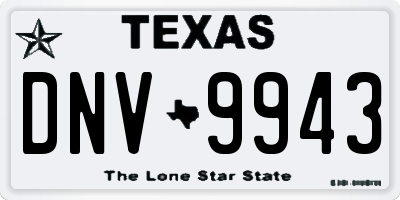 TX license plate DNV9943