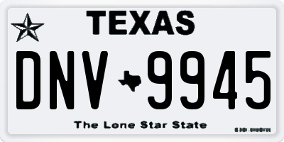 TX license plate DNV9945