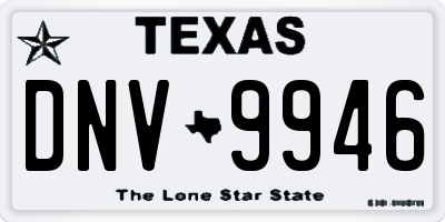 TX license plate DNV9946