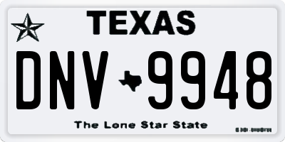 TX license plate DNV9948