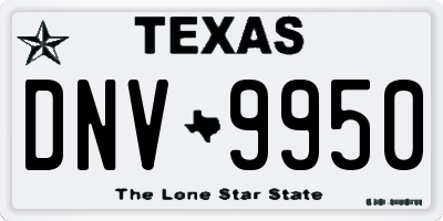 TX license plate DNV9950