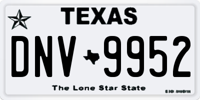 TX license plate DNV9952
