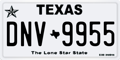 TX license plate DNV9955