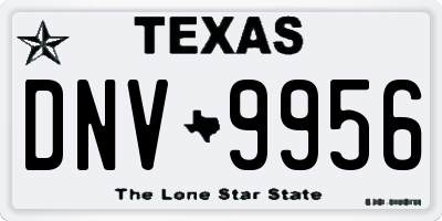 TX license plate DNV9956