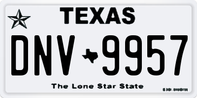 TX license plate DNV9957