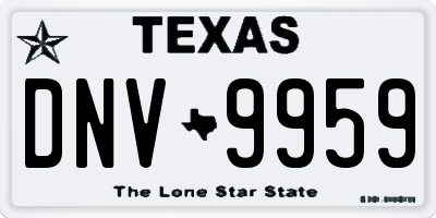 TX license plate DNV9959