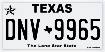 TX license plate DNV9965