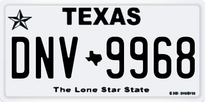 TX license plate DNV9968
