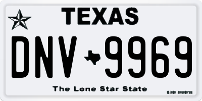 TX license plate DNV9969