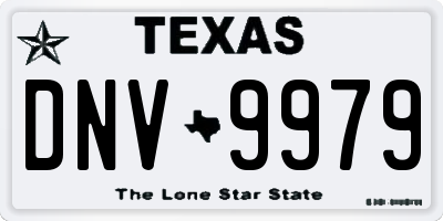 TX license plate DNV9979