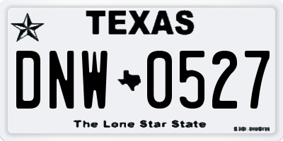 TX license plate DNW0527