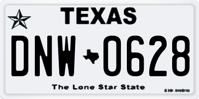 TX license plate DNW0628