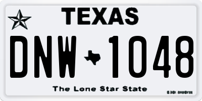 TX license plate DNW1048