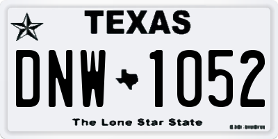 TX license plate DNW1052