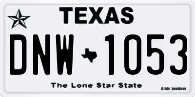 TX license plate DNW1053