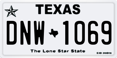 TX license plate DNW1069