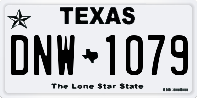 TX license plate DNW1079
