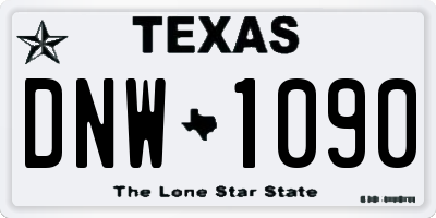 TX license plate DNW1090