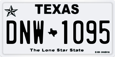 TX license plate DNW1095